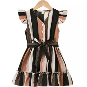 Fall striped toddler dress